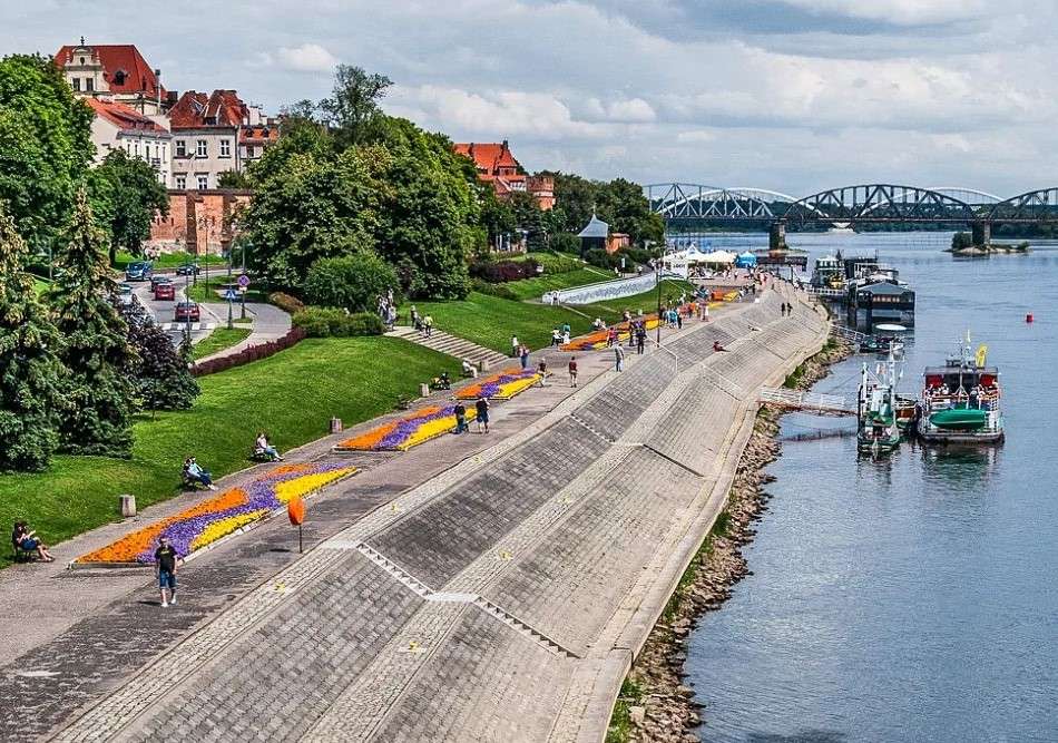 Boulevarden Vistula i Toruń pussel på nätet