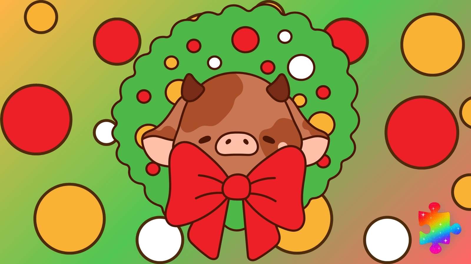 Christmas wreath online puzzle