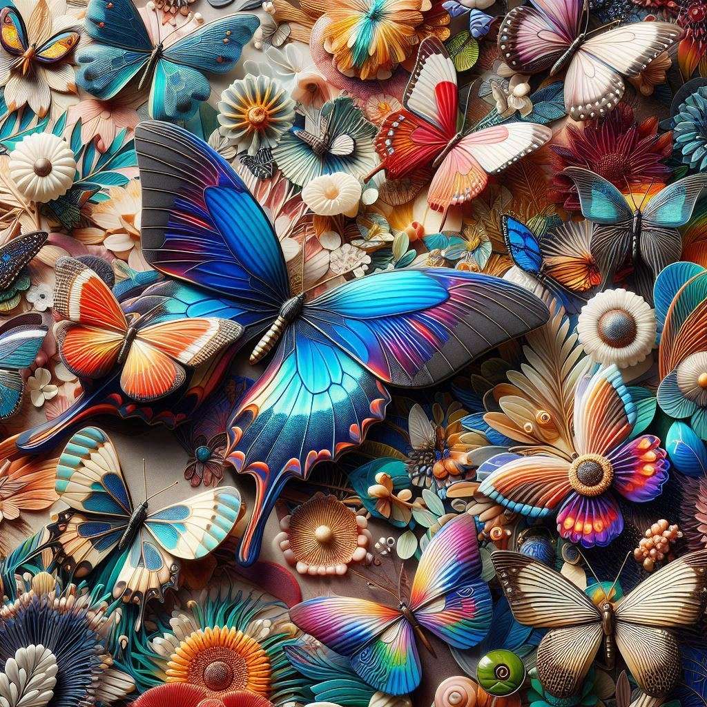 Collage de mariposas rompecabezas en línea