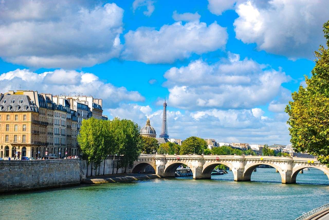 Paris, ponte, rio. puzzle online