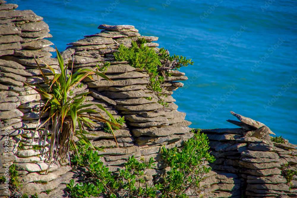 Pancake Rocks din Noua Zeelandă jigsaw puzzle online