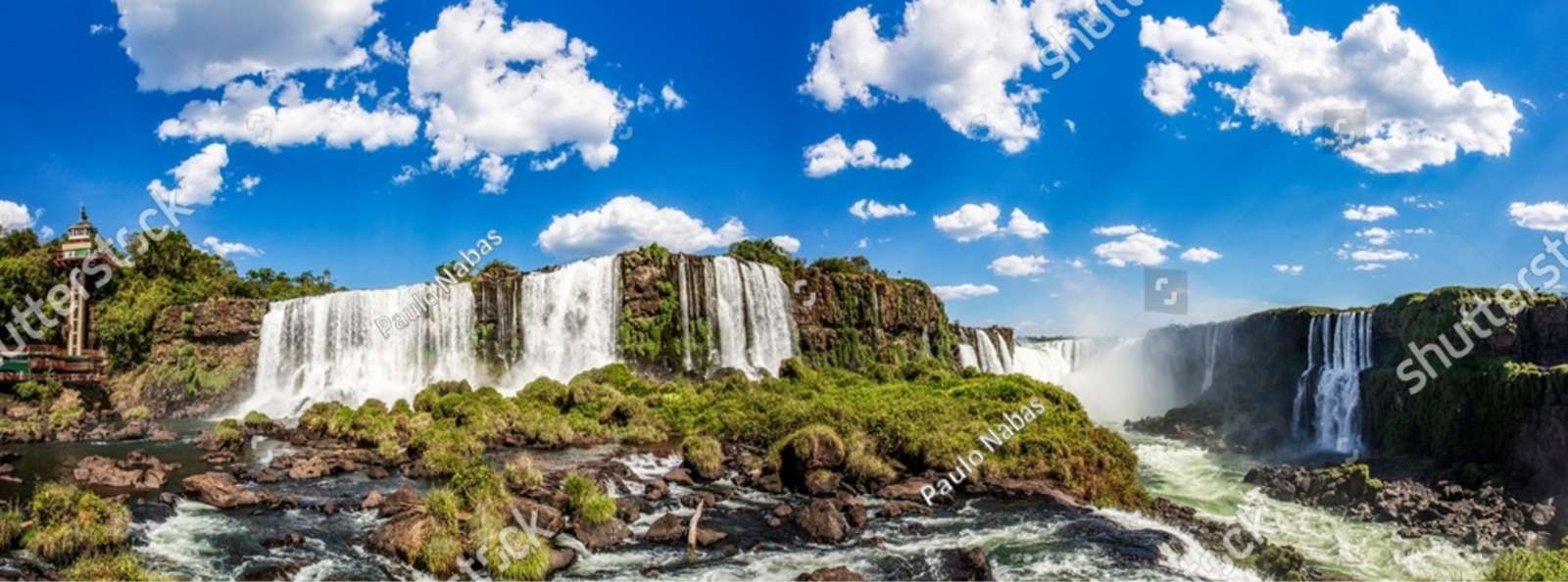 Panorama vodopádů Iguazu, Brazílie a Argentiny skládačky online