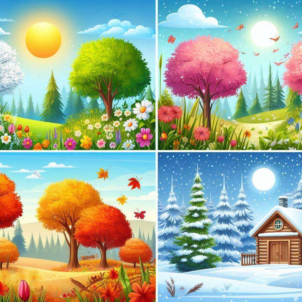 The 4 seasons jigsaw puzzle online