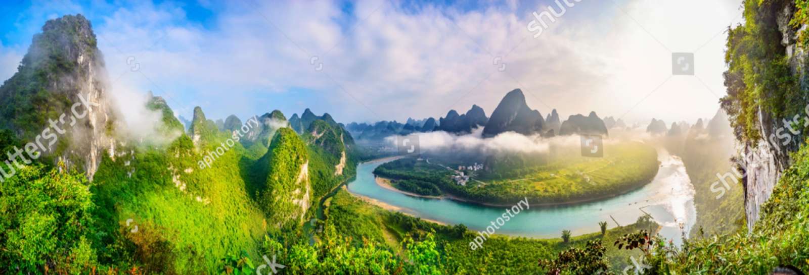 Panorama z Guilin, Čína skládačky online