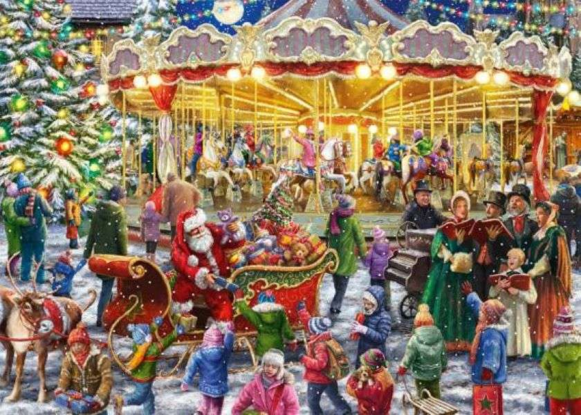 Kerstsfeer in de stad legpuzzel online