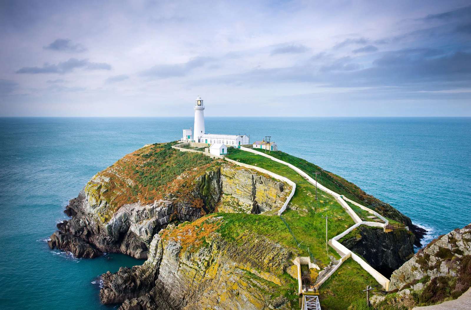 Faro de South Stack. Anglesey rompecabezas en línea