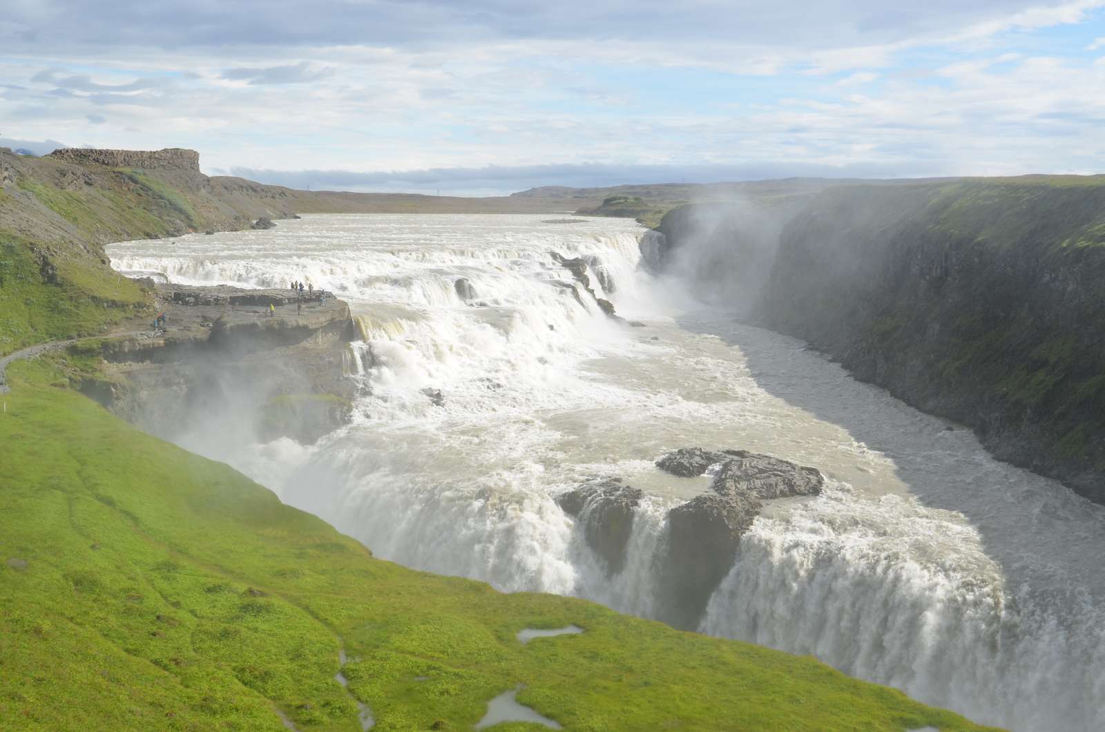 Cascade de Gullfoss Islande puzzle en ligne