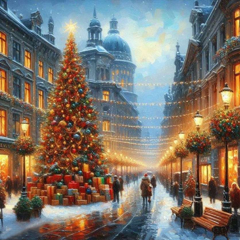 Noël en ville puzzle en ligne