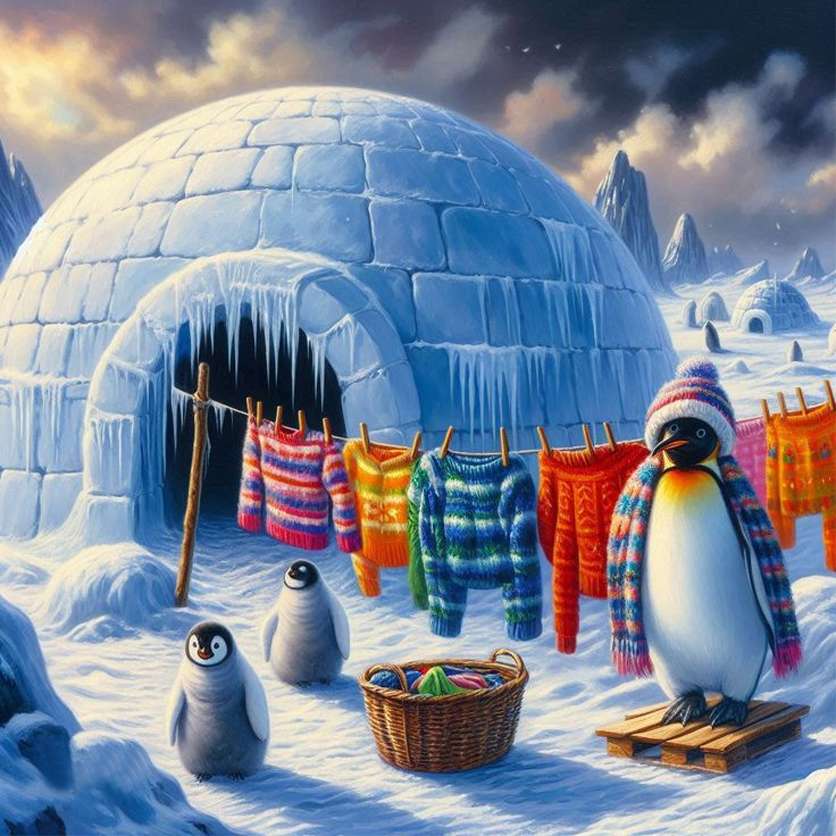 Pinguins no Pólo Norte puzzle online