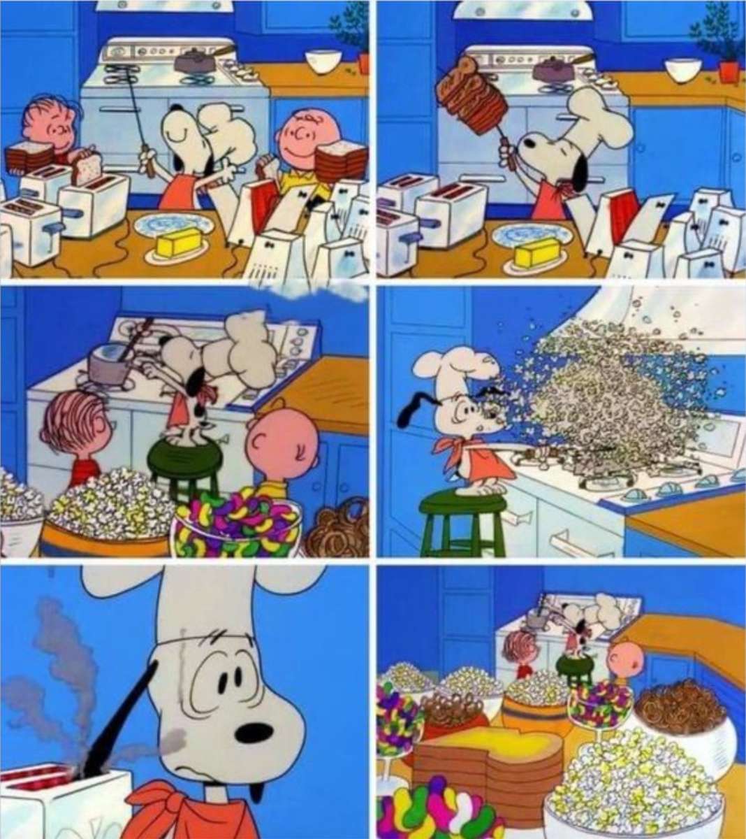 Ο Snoopy and the Gang At Home παζλ online