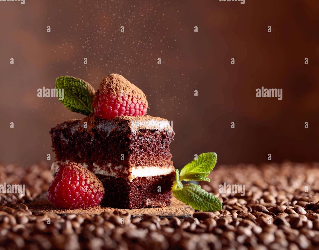 Chocoladetaart met frambozen legpuzzel online