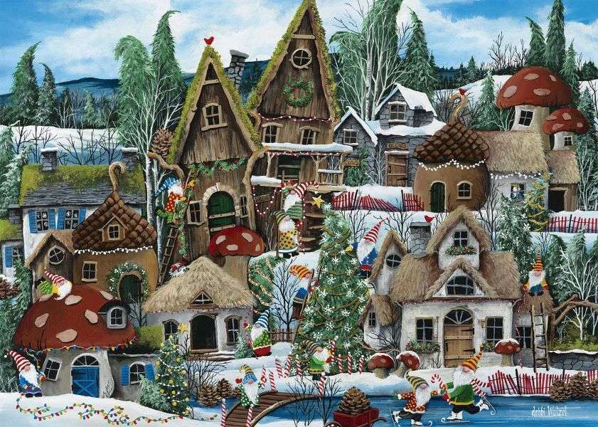 Weihnachtshütten Puzzlespiel online