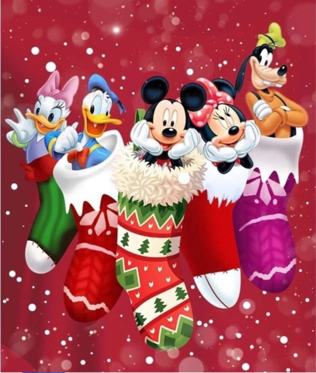 Mickey e amigos estão preparados para o Natal. puzzle online