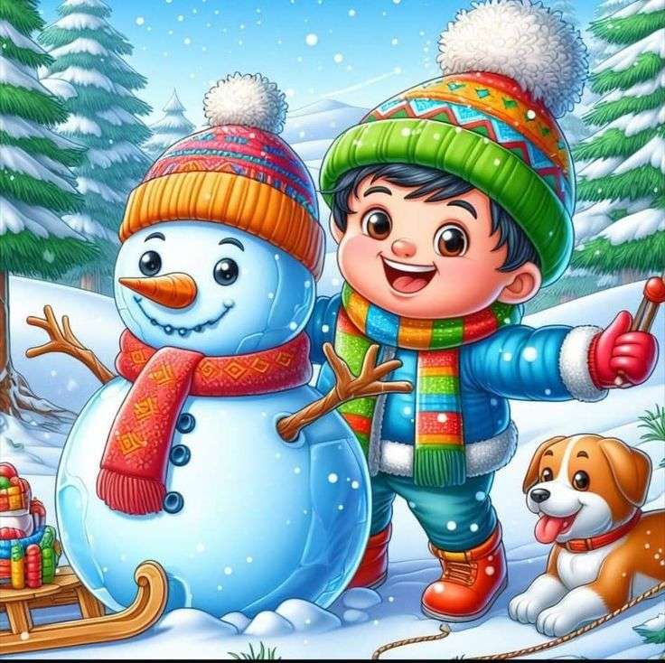 Zima to cudowna pora roku puzzle online
