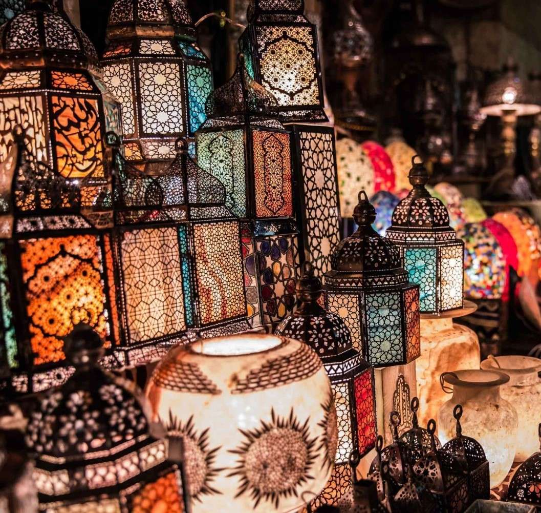 Lămpi de bazar din Cairo Egipt jigsaw puzzle online