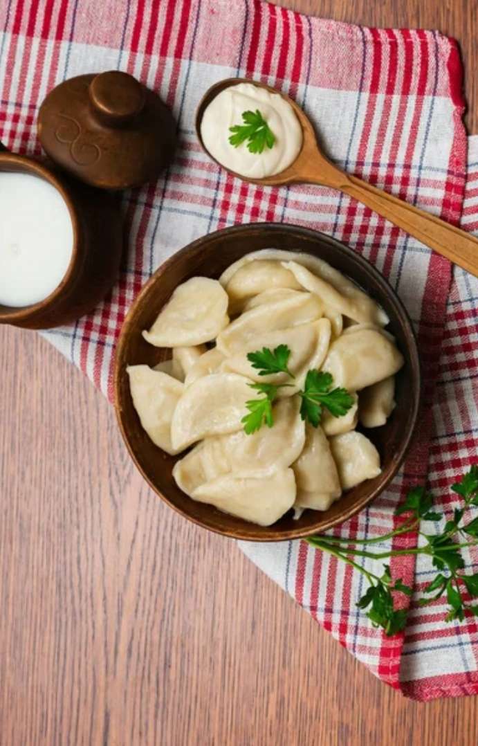 Ukrainska dumplings pussel på nätet