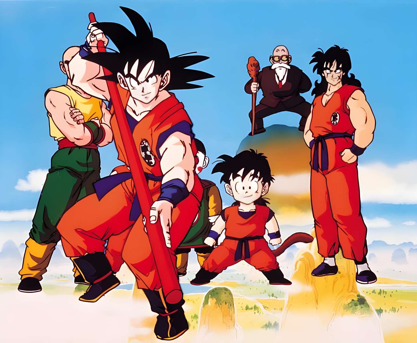 Heb Shin Han, Goku, Chaozu, Gohan, Roshi en Yamcha. online puzzel