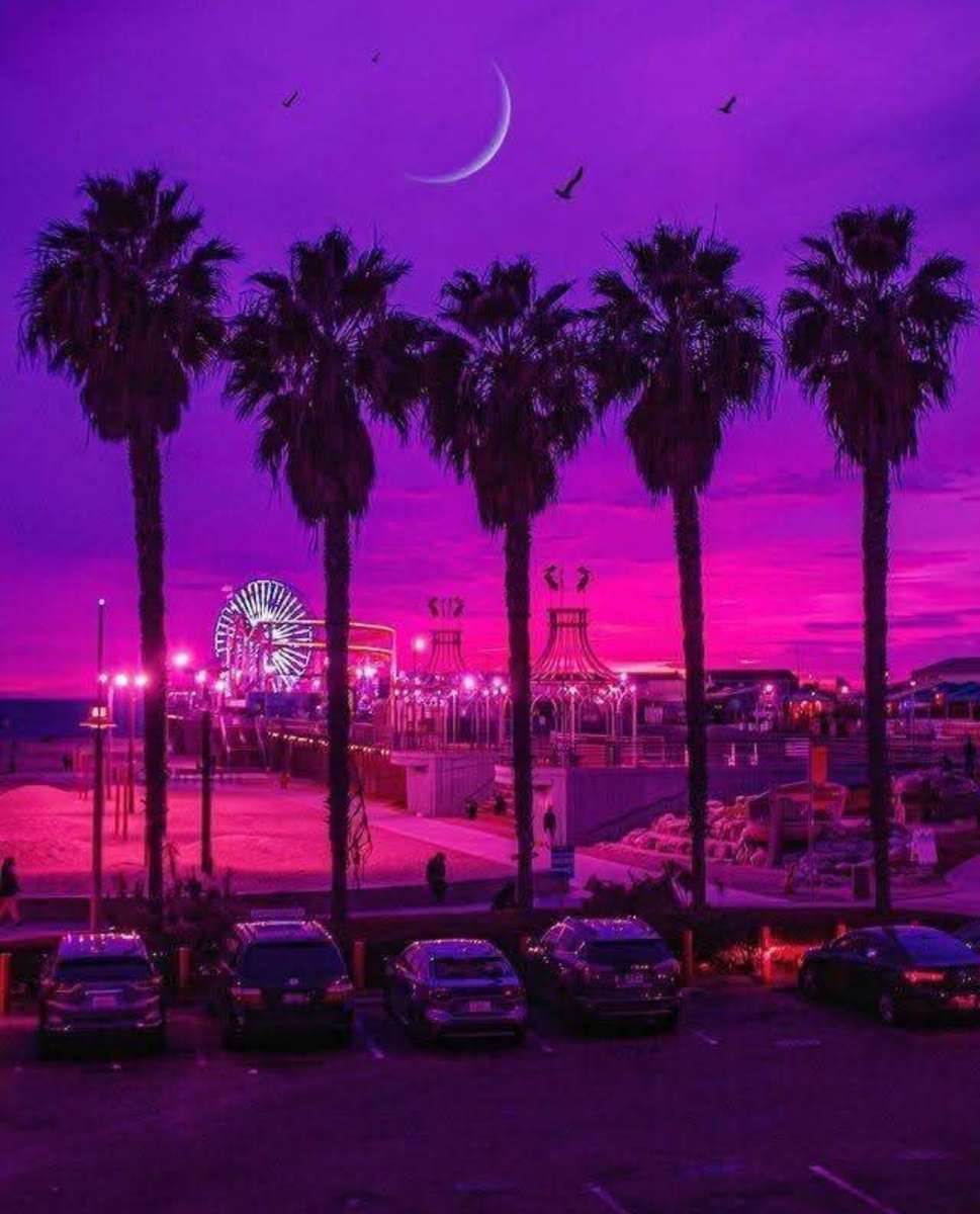 Playa de California por la noche rompecabezas en línea