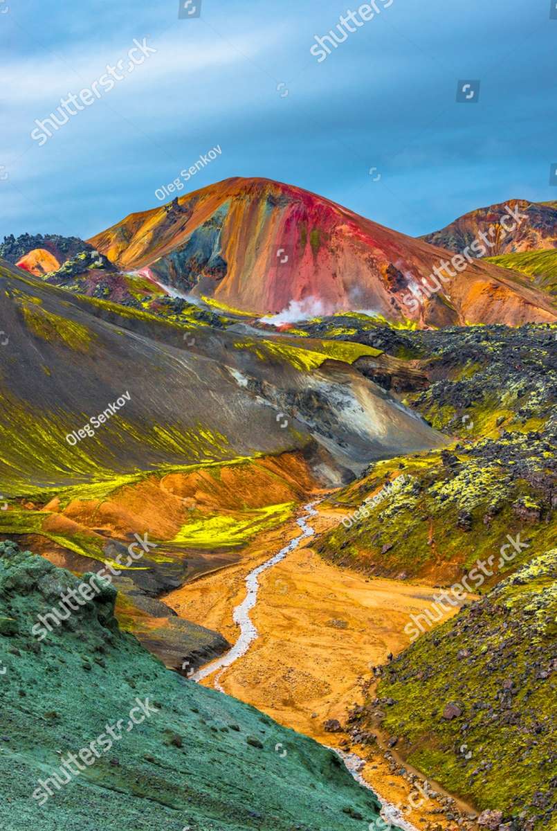 Colorful Volcanic Mountains in Iceland jigsaw puzzle online