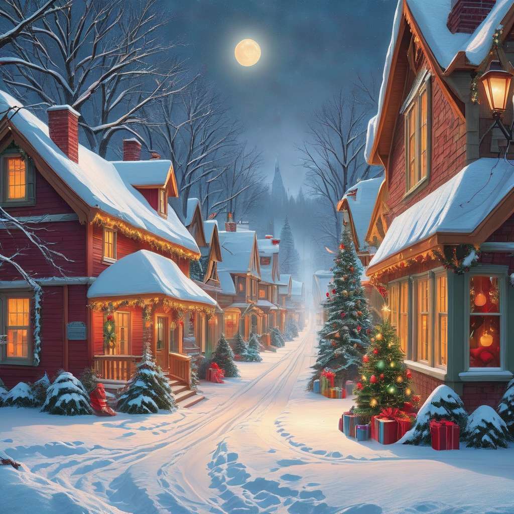 Weihnachtsstraße Online-Puzzle