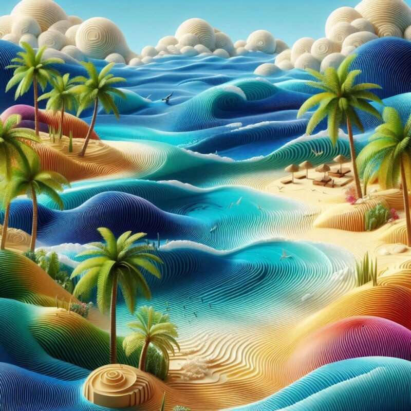 Spiaggia - astrazione puzzle online