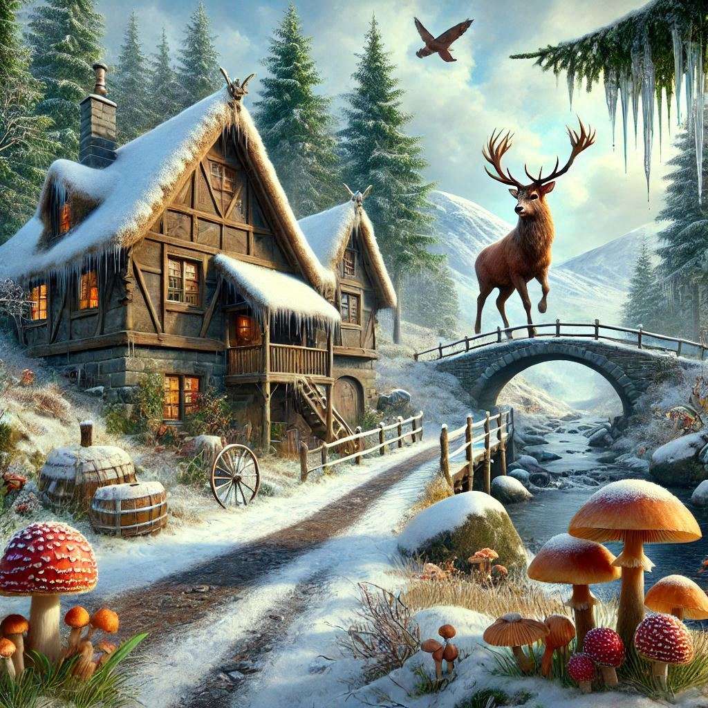 Winter im Wald Puzzlespiel online