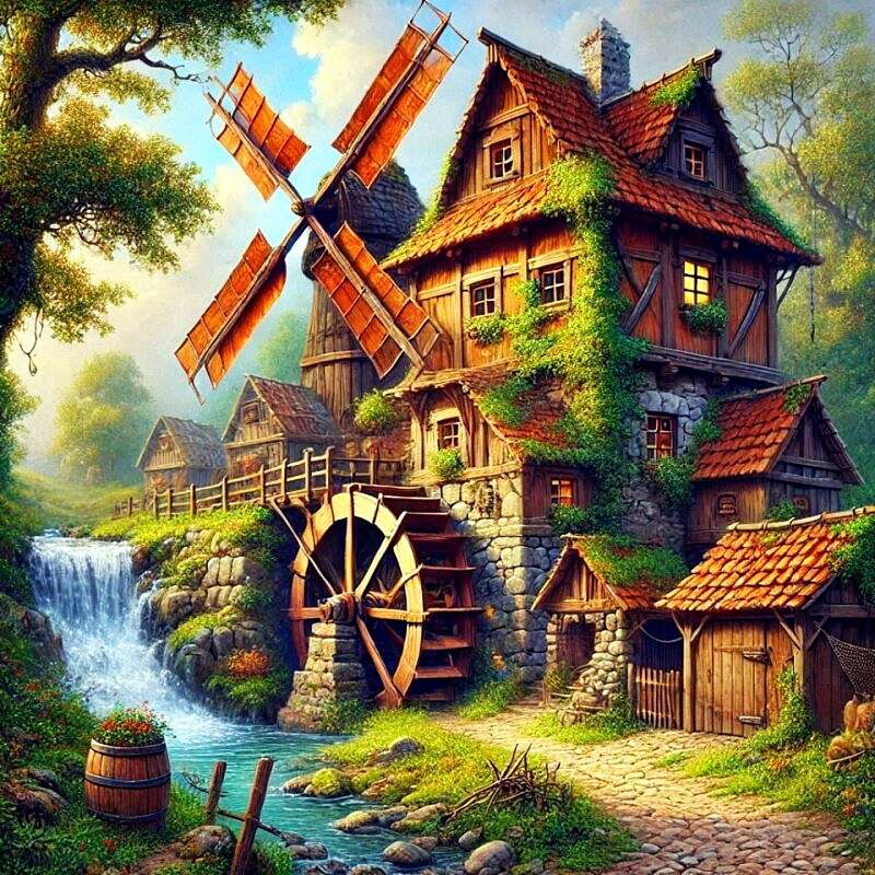 Watermolen online puzzel