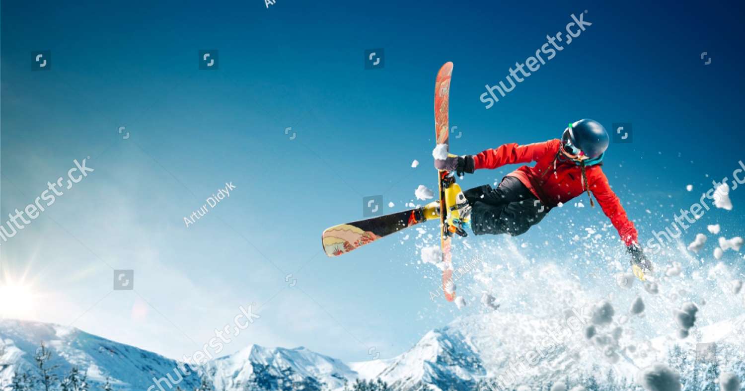 Skifahren Online-Puzzle