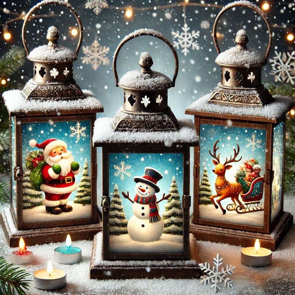 Three vintage lanterns online puzzle