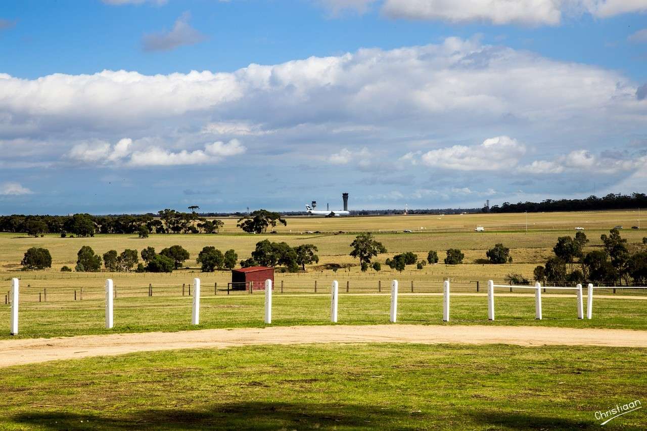 Aeropuerto, Paisaje, Campo. rompecabezas en línea