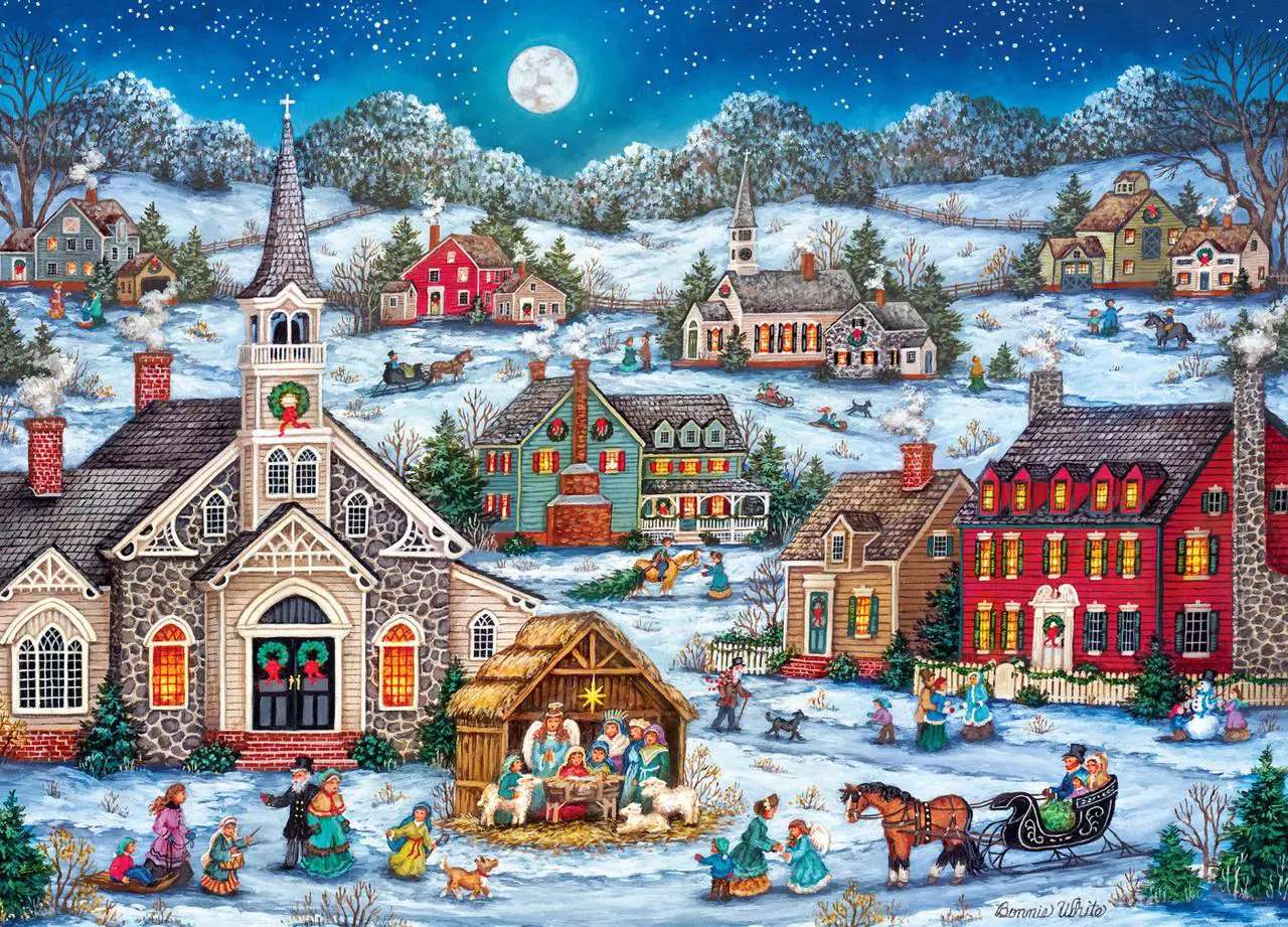 The town on Christmas day online puzzle