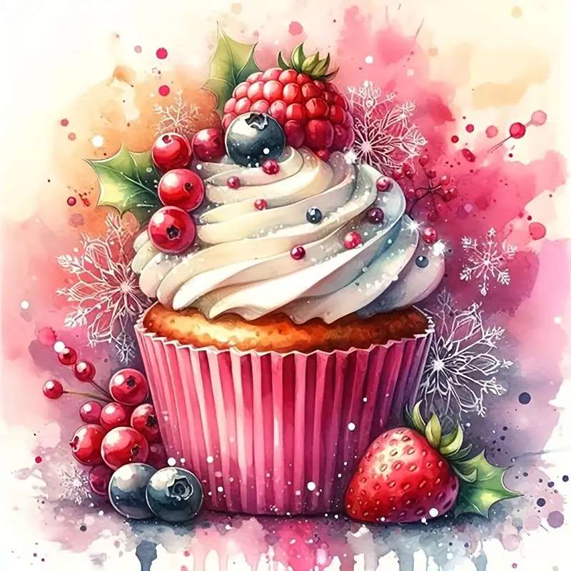 cupcake alla frutta con panna puzzle online