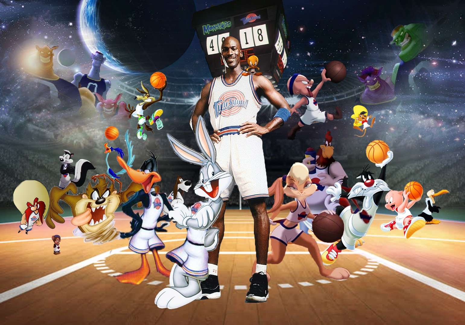 Space Jam 1996 Animatie/Komedie/Fantasie online puzzel