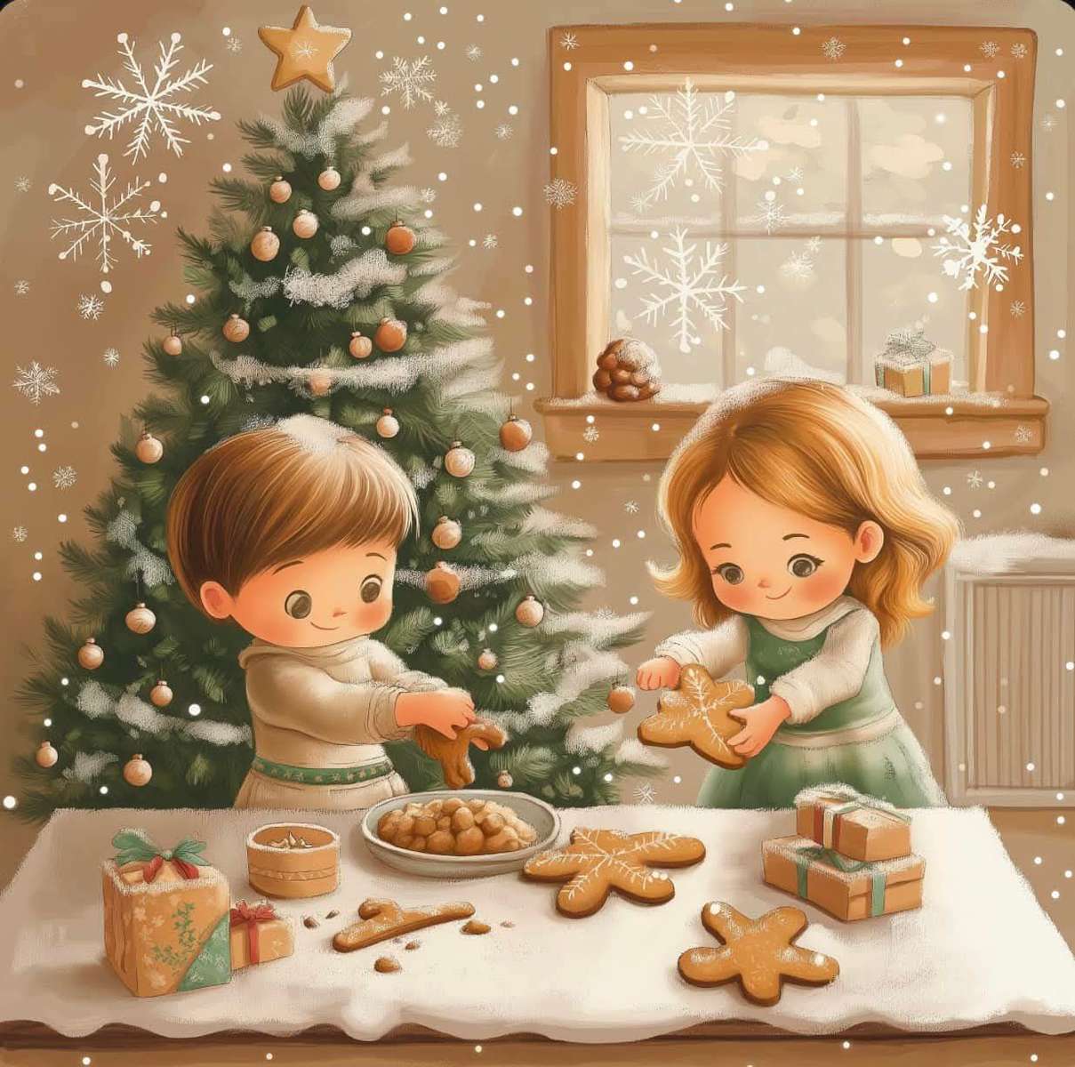 Cooking Christmas gingerbread jigsaw puzzle online