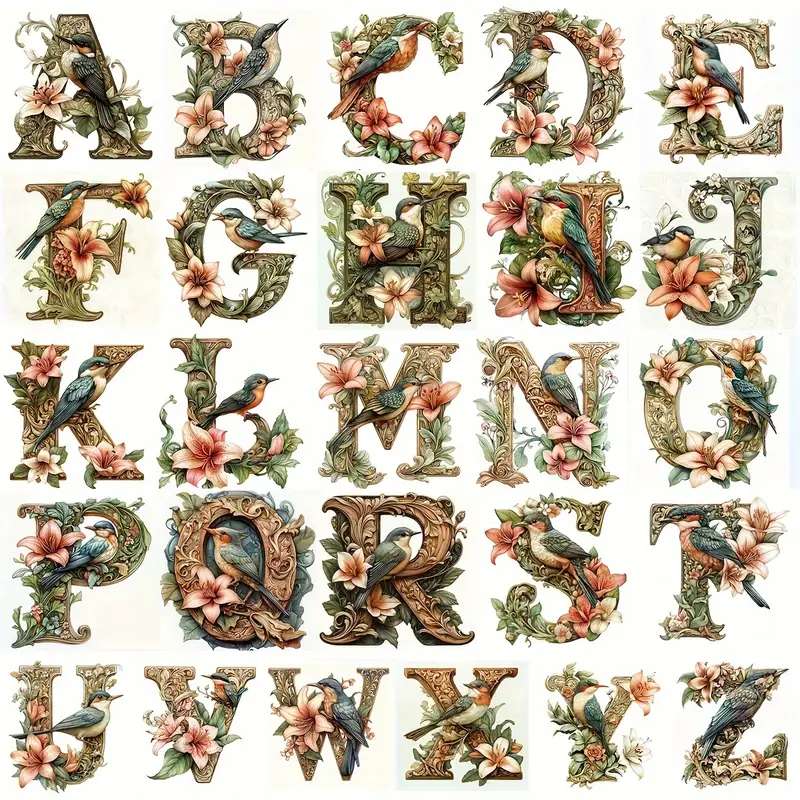 decorative letters - alphabet jigsaw puzzle online