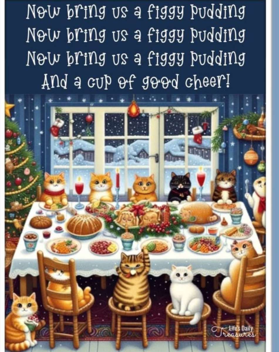 Kitty Figgy Pudding Party Online-Puzzle