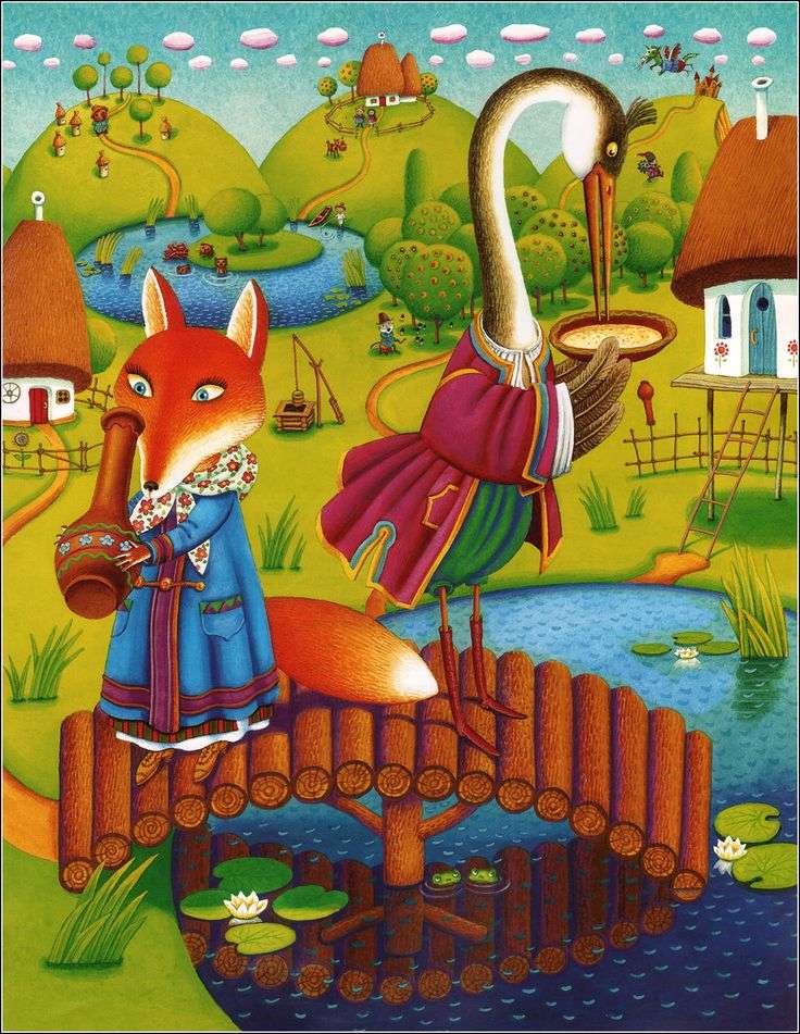 Fox and crane - online puzzle