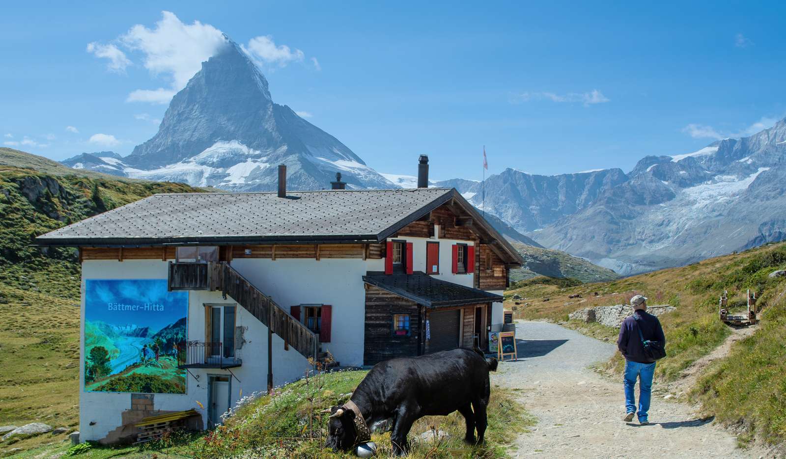 Cabane devant le Cervin en toile de fond puzzle en ligne