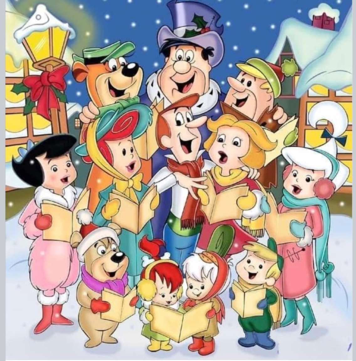 A Flintstone Carolers a város téren online puzzle