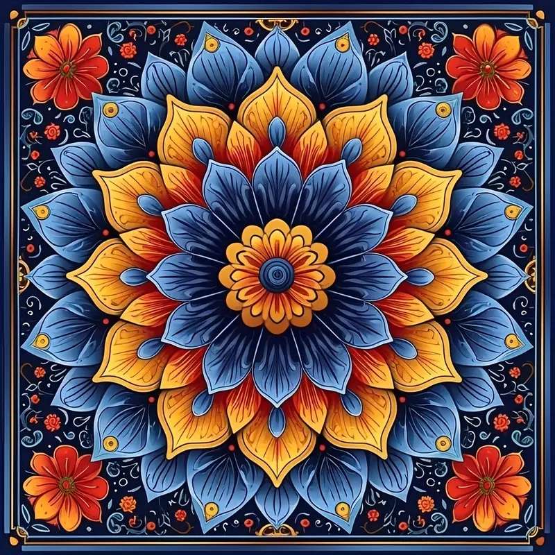 květinová mandala online puzzle