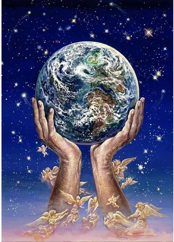 Angyalok és a Föld földgömbje online puzzle