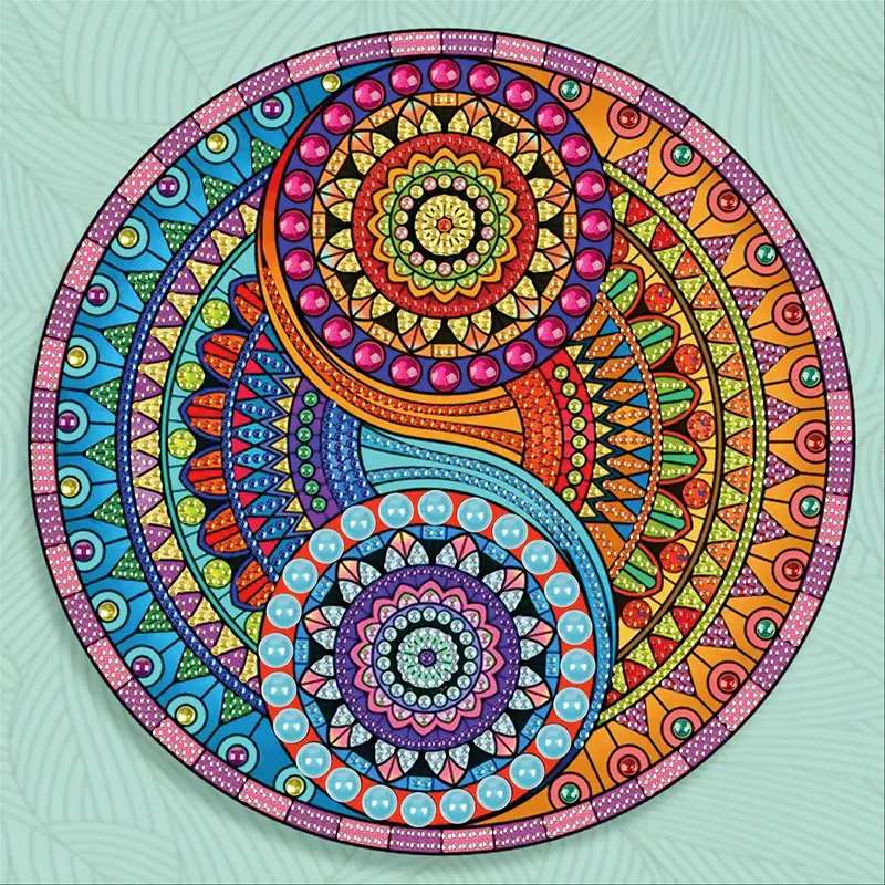 három színes mandala online puzzle