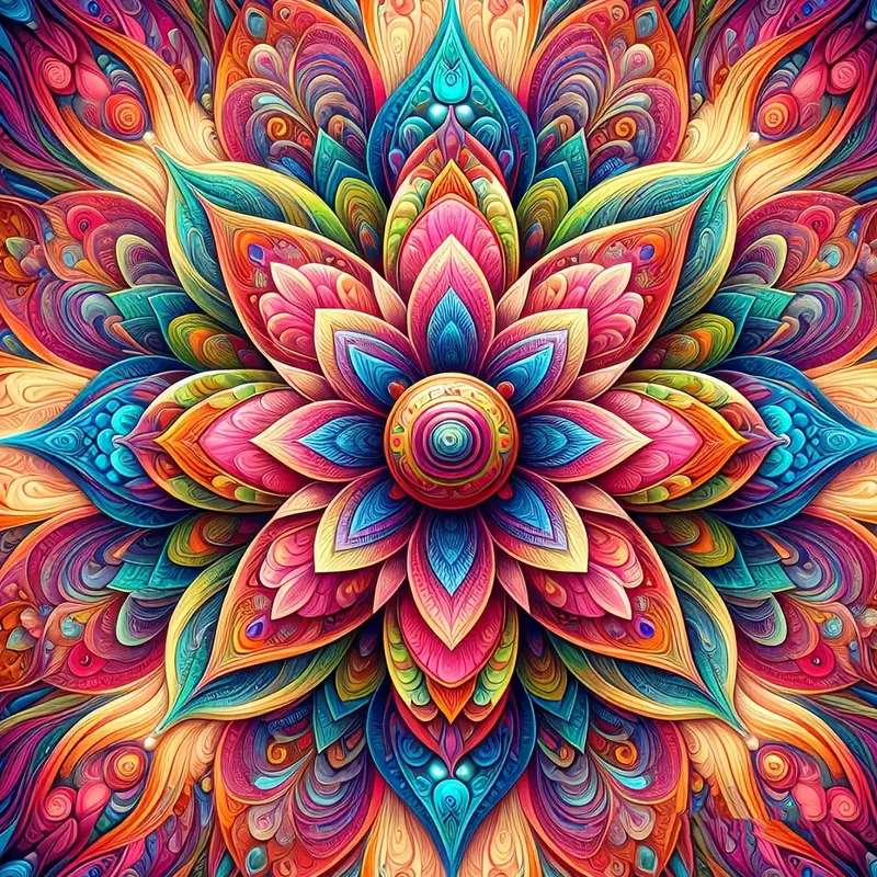 Färgad mandala pussel på nätet