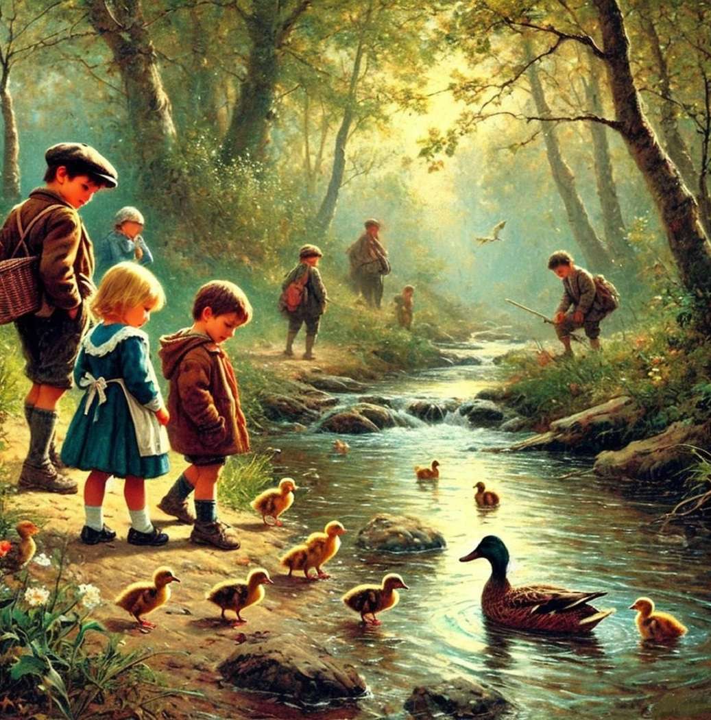 kósza kiskacsák online puzzle