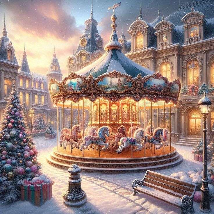 Ünnepi téli körhinta kirakós online