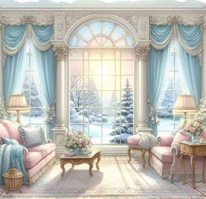 Nyaralás téli nappali kirakós online