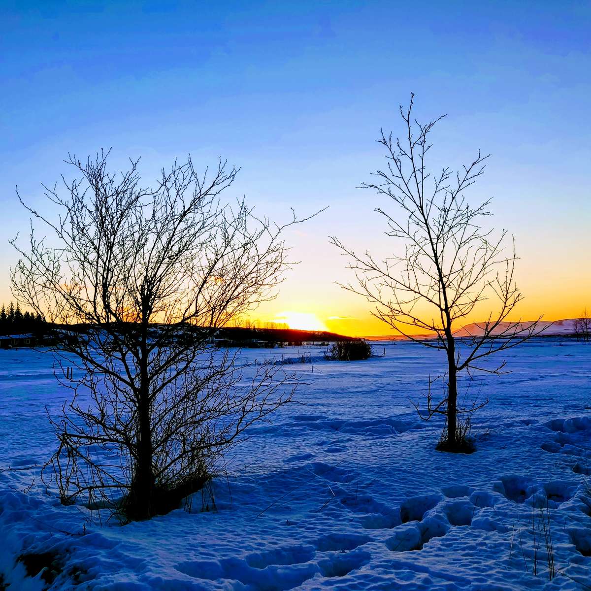 Wschód słońca na Islandii puzzle online