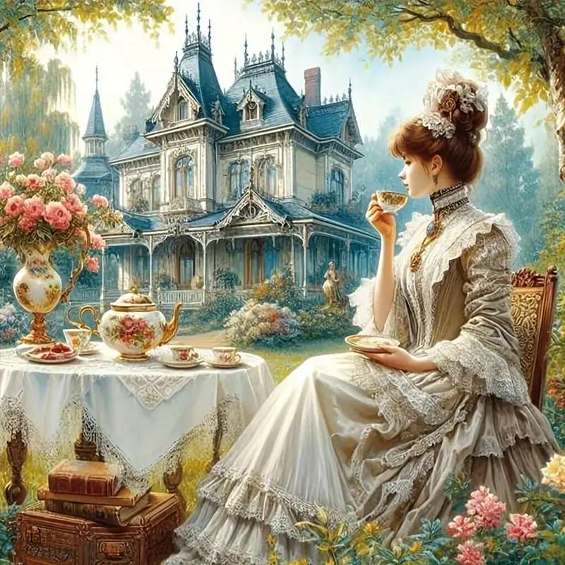 podwieczorek damy puzzle online
