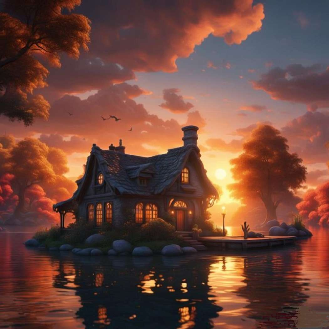 Tajemniczy dom jeziora puzzle online