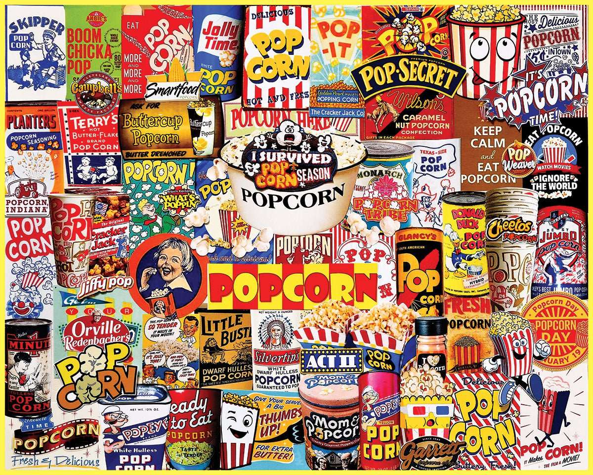Retro Popcorn Advertising pussel på nätet